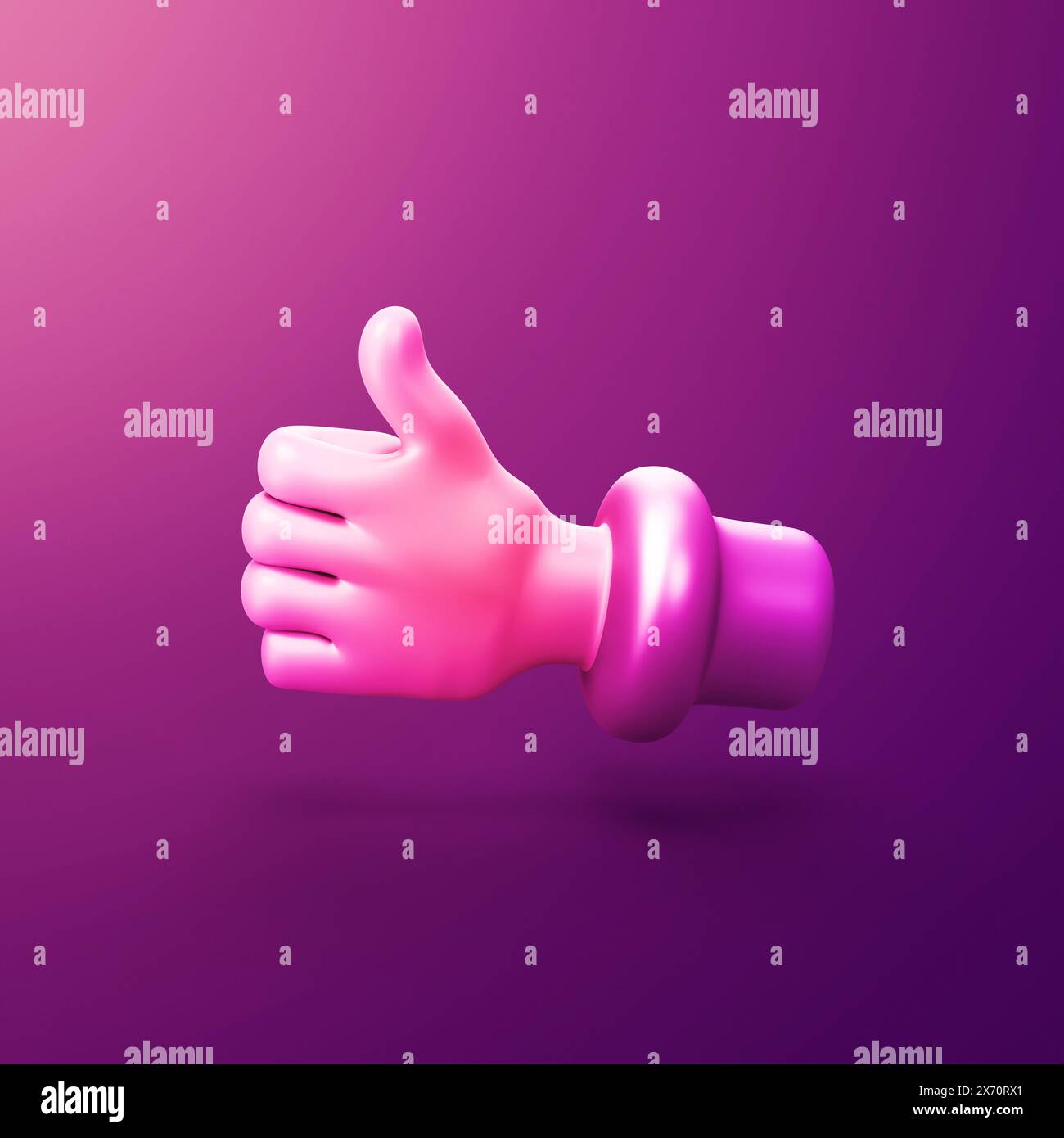 Hand like thumbs up - stylized 3d CGI icon object, Not gen Ai Stock ...