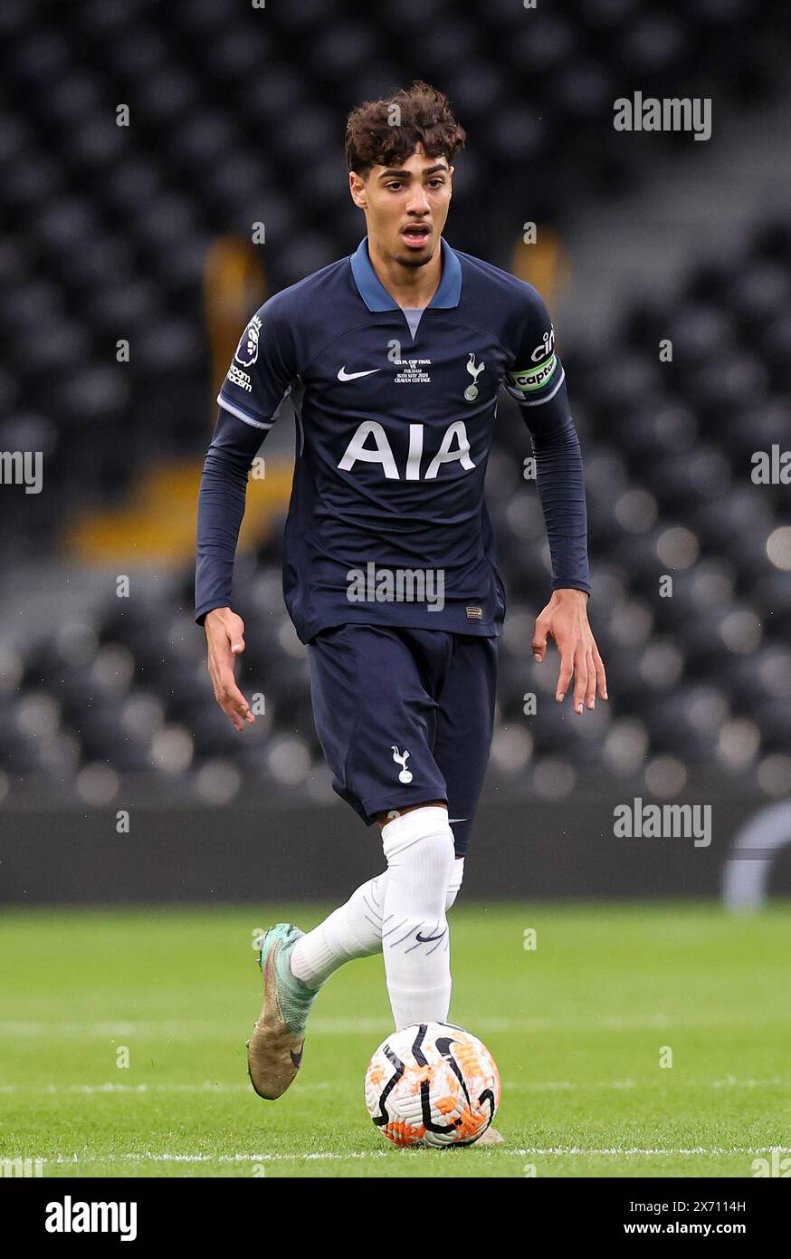 London, UK. 16th May, 2024. George Abbott of Tottenham during the Premier League Cup match at Craven Cottage, London. Picture credit should read: David Klein/Sportimage Credit: Sportimage Ltd/Alamy Live News Stock Photo