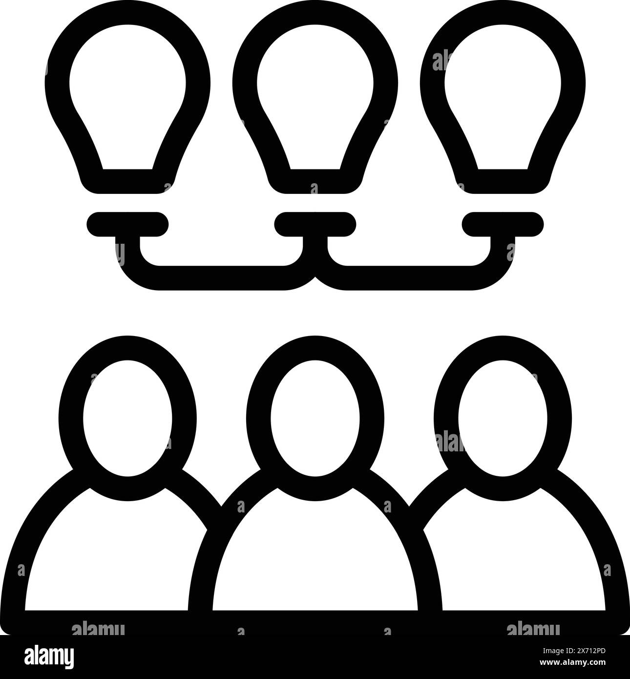 Teamwork creativity coach icon outline vector. Decision making mentor ...