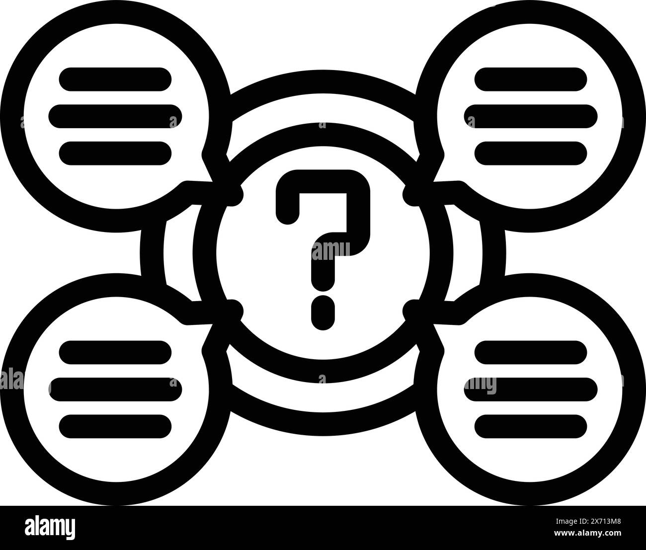 Support page icon outline vector. Question mark. Digital website ...