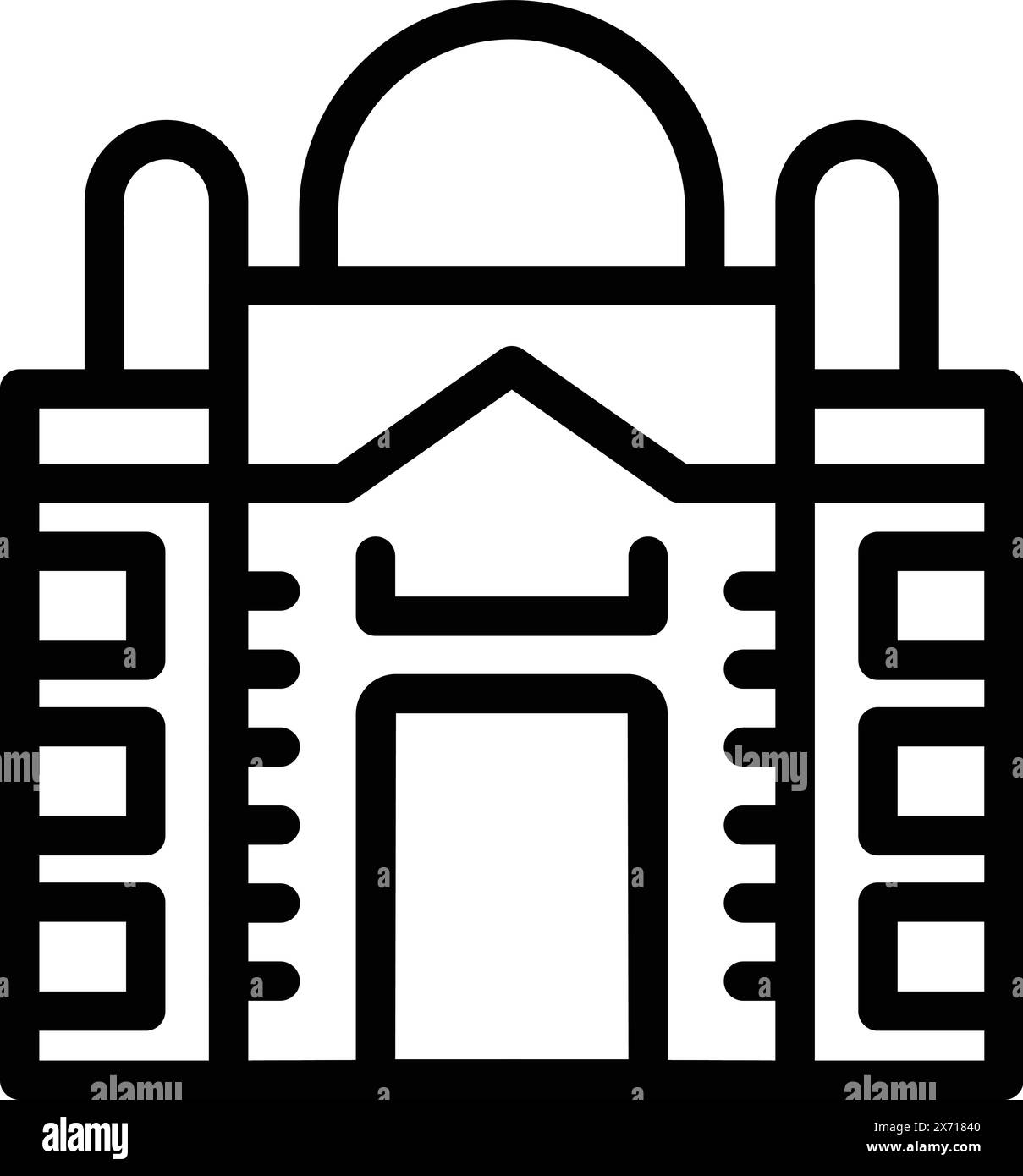 State Saint Petersburg museum icon outline vector. Impressive cathedral ...