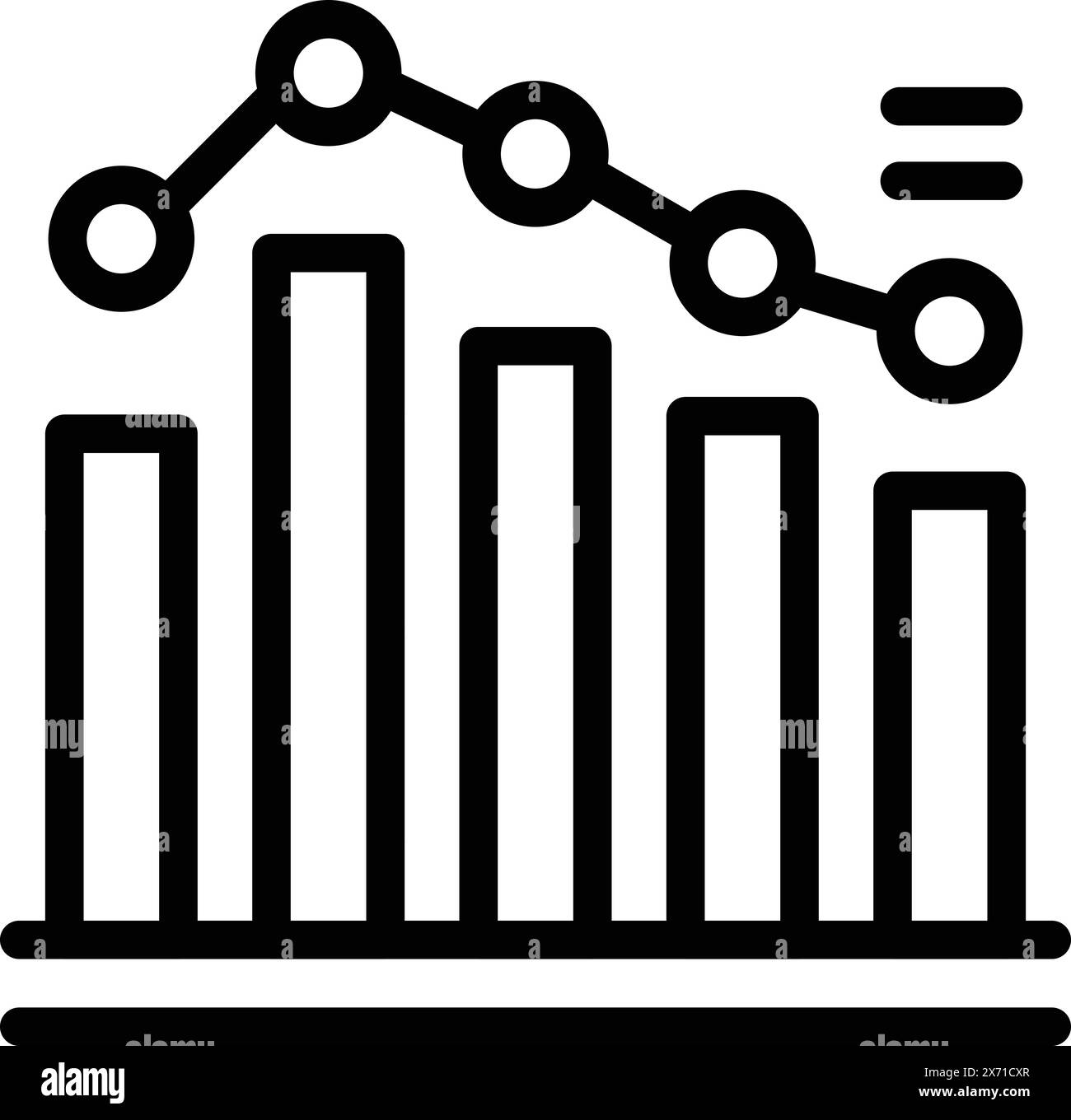Bankrupt startup icon outline vector. Financial crisis. Business development decrease Stock Vector
