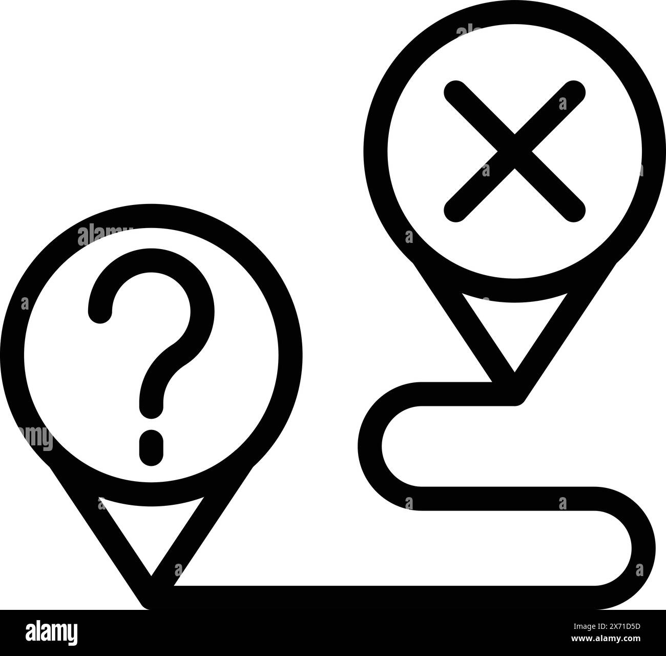 Failed startup development plan icon outline vector. Strategy project lack. Defective business targets Stock Vector