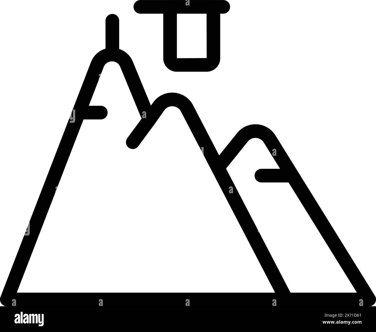 Failed startup initiative icon outline vector. Poor strategy. Business development lack Stock Vector