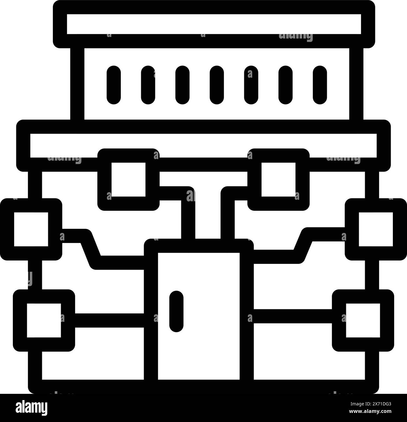 Smart home installation icon outline vector. Innovative house ...