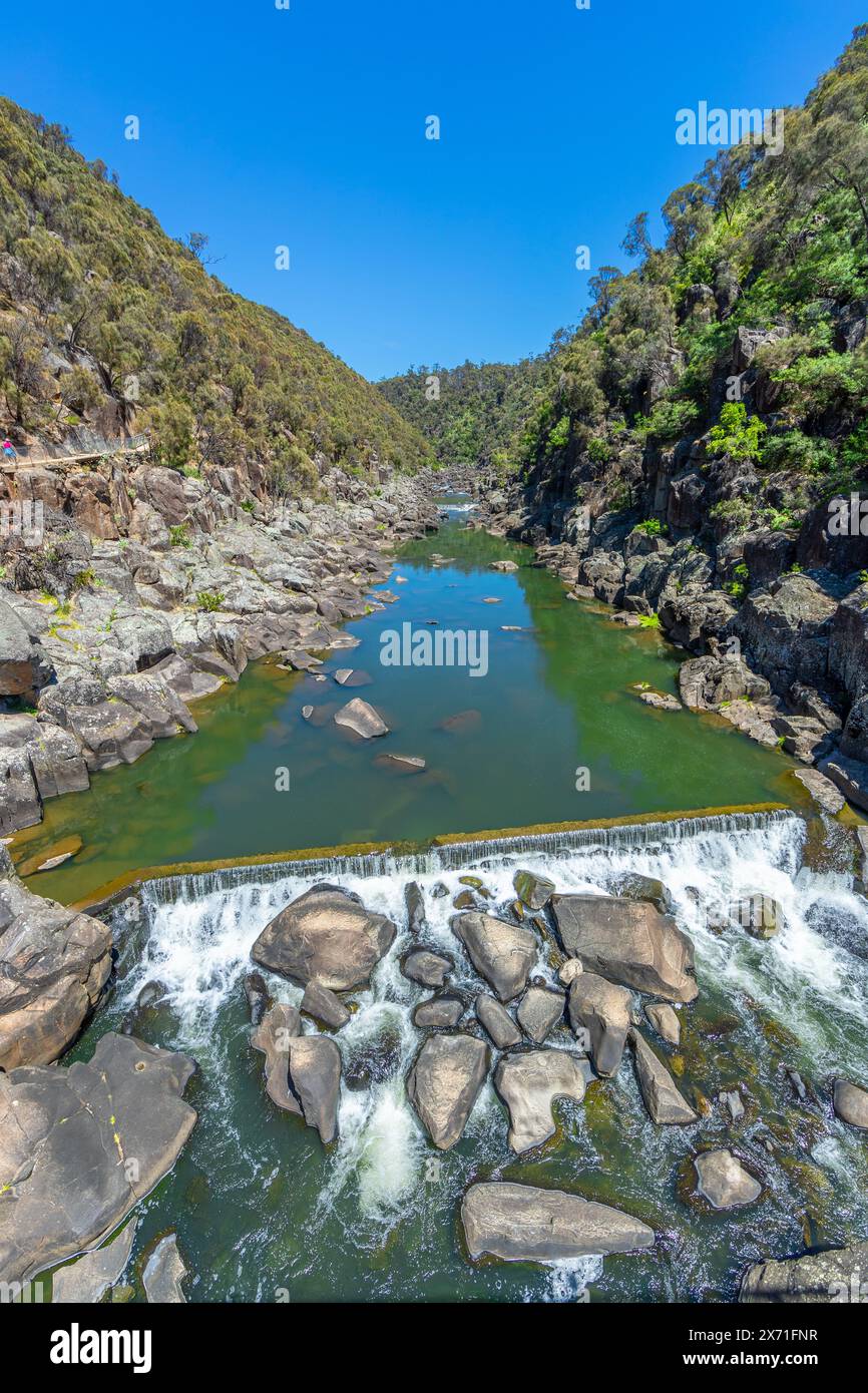 The South Esk River and Cataract Gorge in Launceston, Tasmania, Australia. Stock Photo