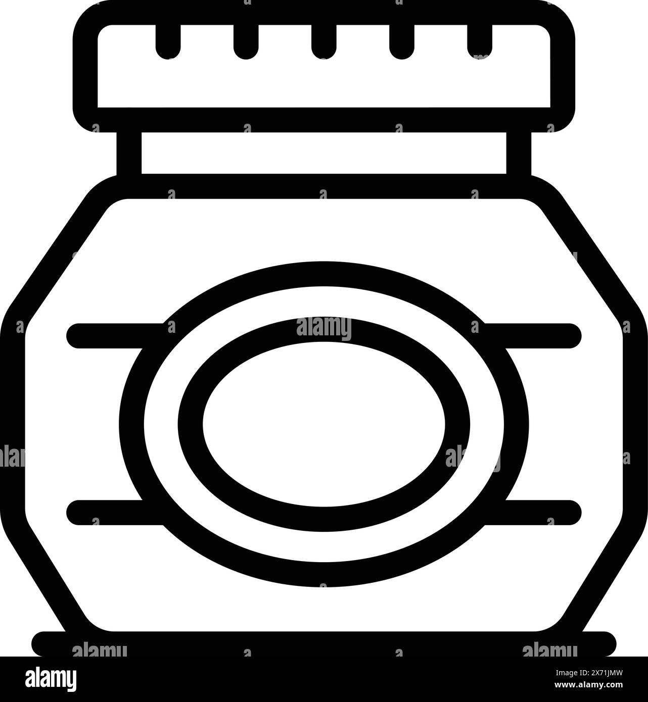 Vector illustration of a simple jar outline suitable for icons, logos, and designs Stock Vector