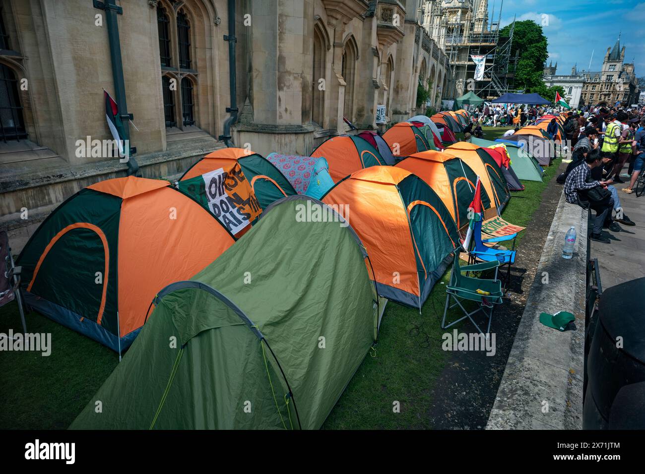 Pro Palestine Camp at Kings College Cambridge England 10 May 2024 ...