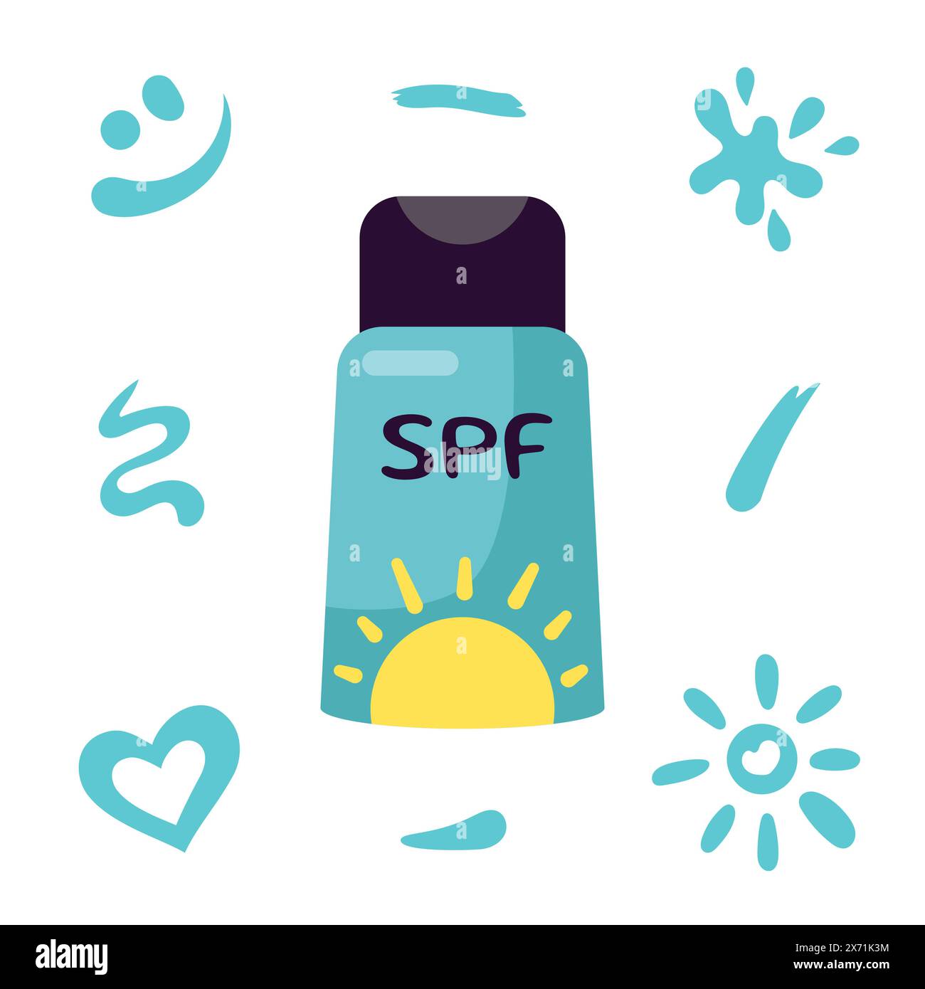 Sun protection, suntan lotion jar, bottle. Beach holidays concept. Flat