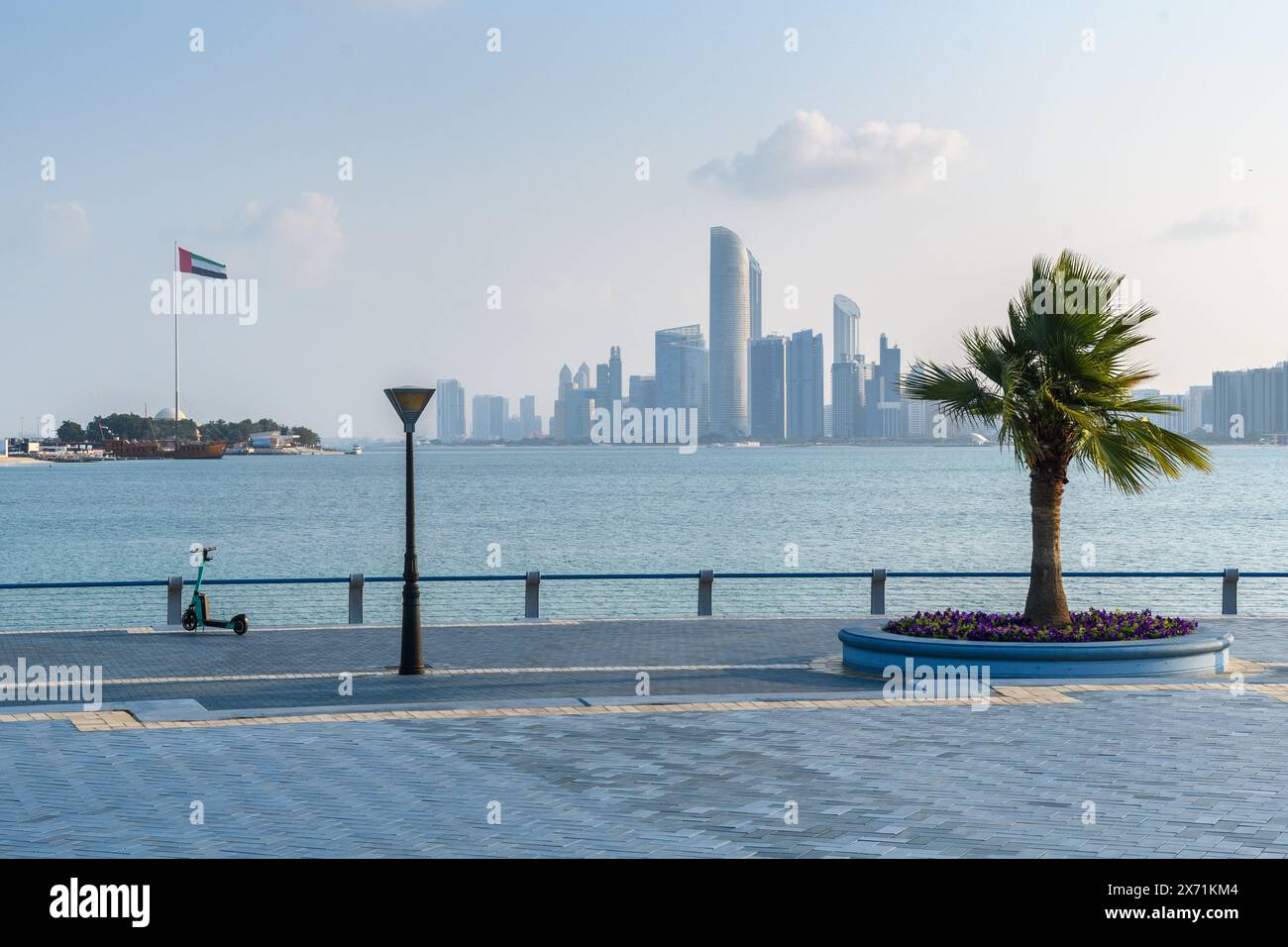 Abu Dhabi, UAE - January 4, 2024: A tranquil day on the Abu Dhabi ...