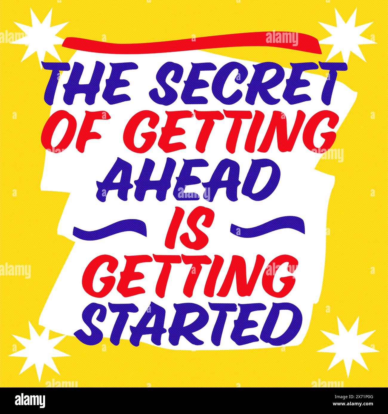 The Secret of Getting Ahead is Getting Started Quote - Hand Lettered ...