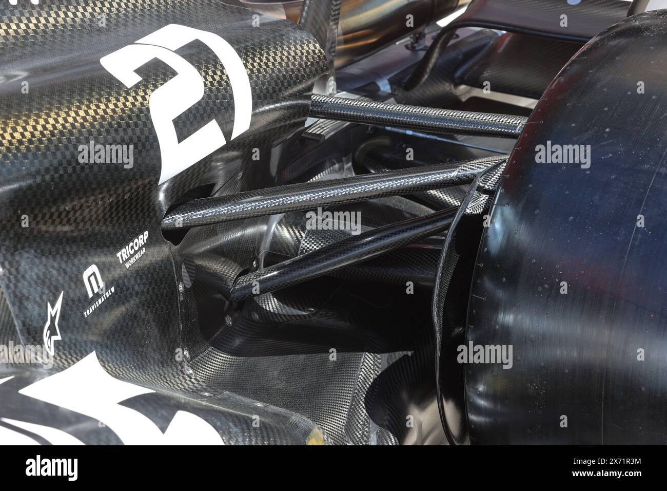 Imola, Italy 17/05/2024, Haas F1 Team VF-24 Ferrari, Mechanical detail ...