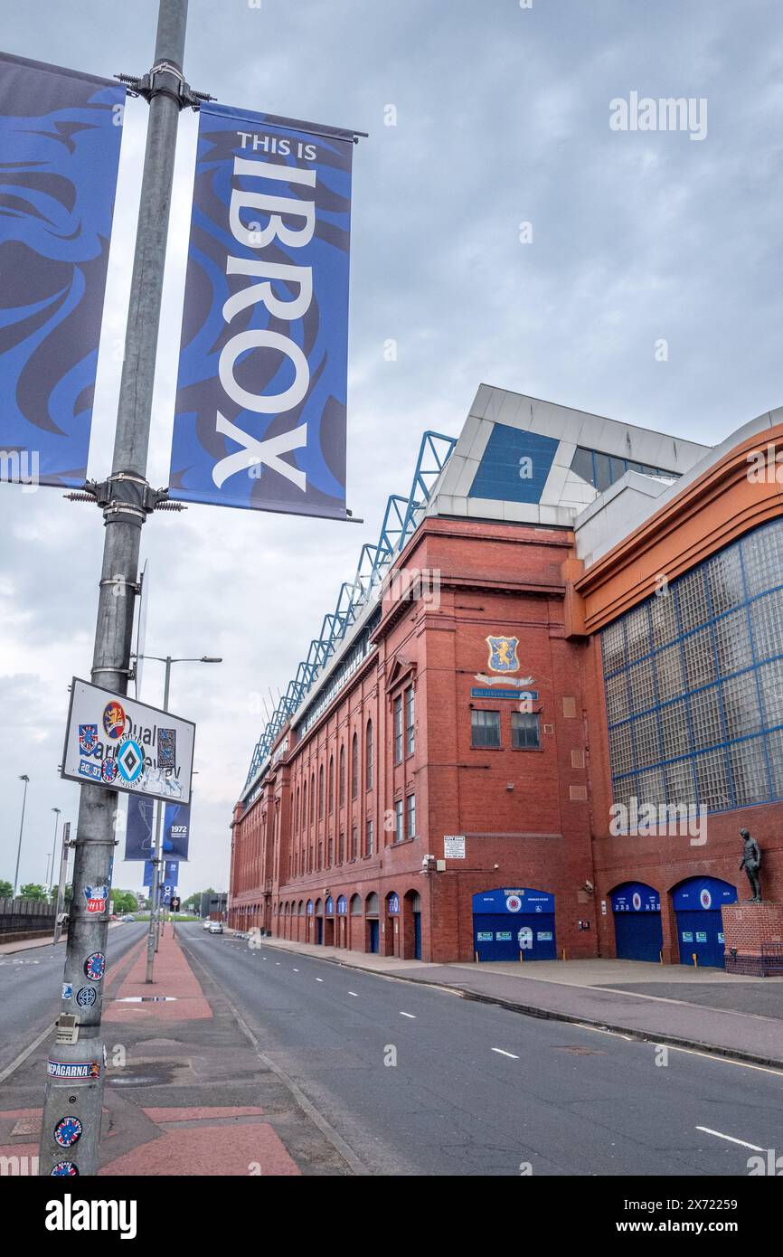 Glasgow, May 15th 2024: Ibrox Stadium, Rangers FC Stock Photo