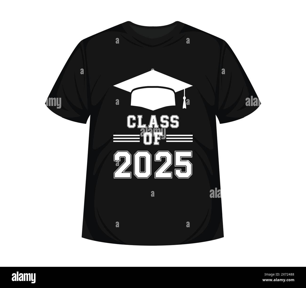 Class of 2025, word lettering script banner Congrats Graduation Template for design party high