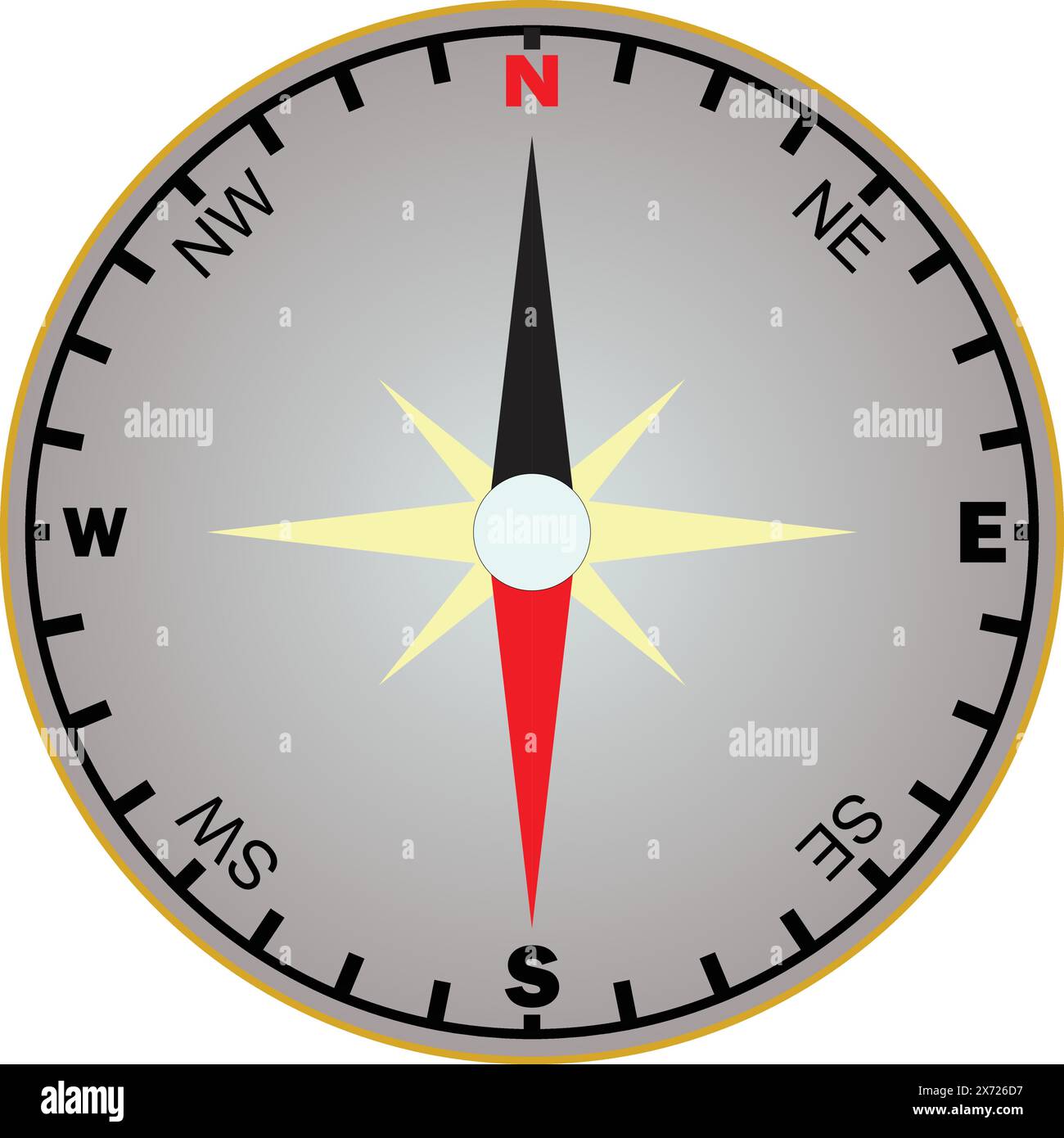 magnetic-compass-vector-compass-north-and-south-direction-travel