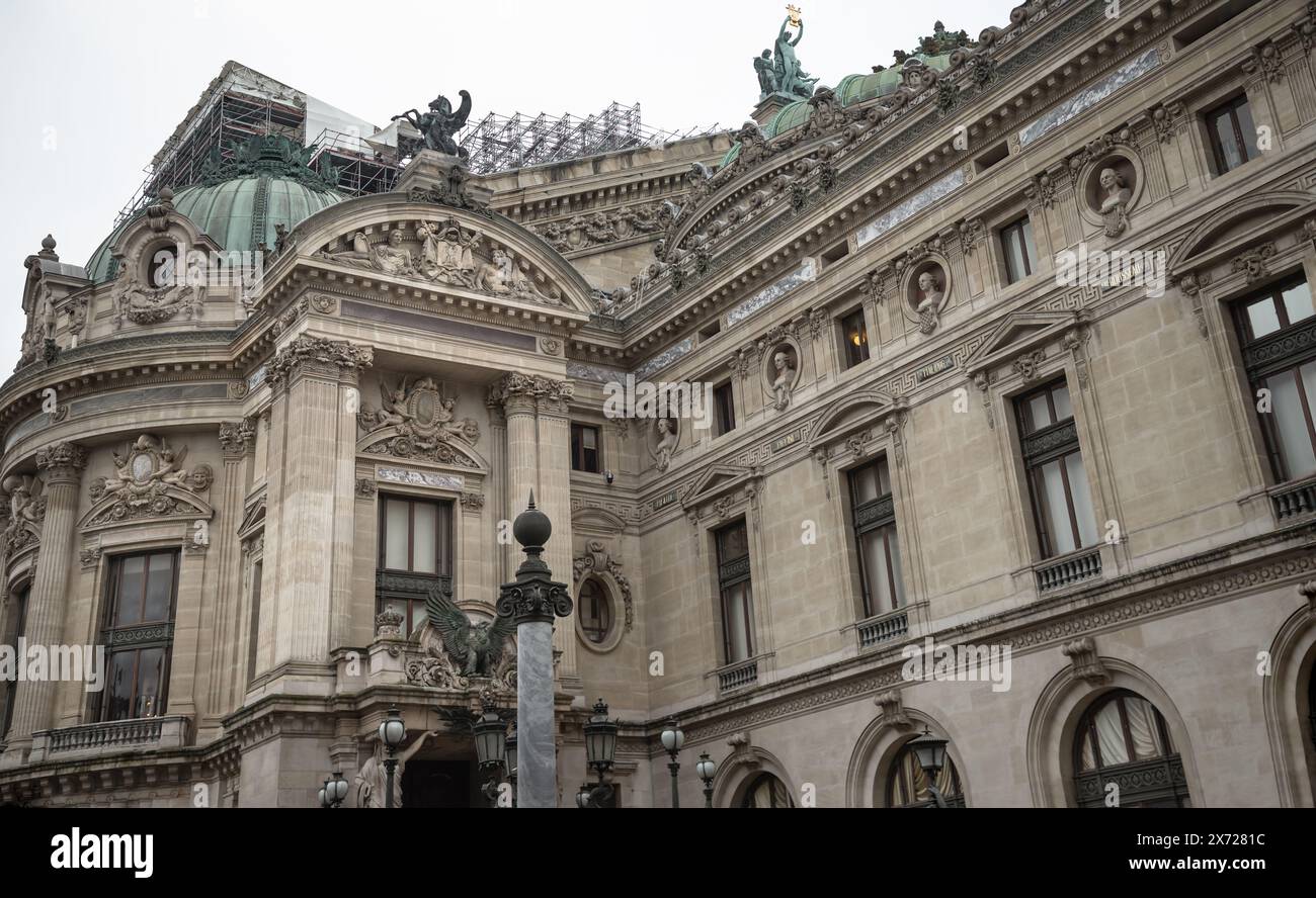 France, Paris - Jan 04, 2024 - Architectural details of The Palais ...