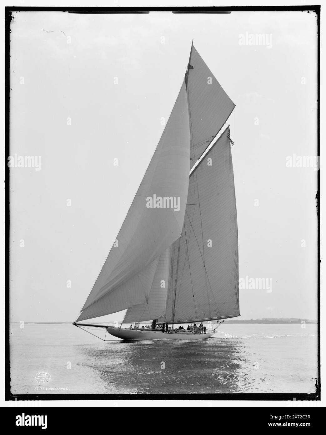Reliance, Detroit Publishing Co. no. 021723., Gift; State Historical Society of Colorado; 1949,  Reliance (Yacht) , America's Cup races. , Yachts. , Regattas. Stock Photo