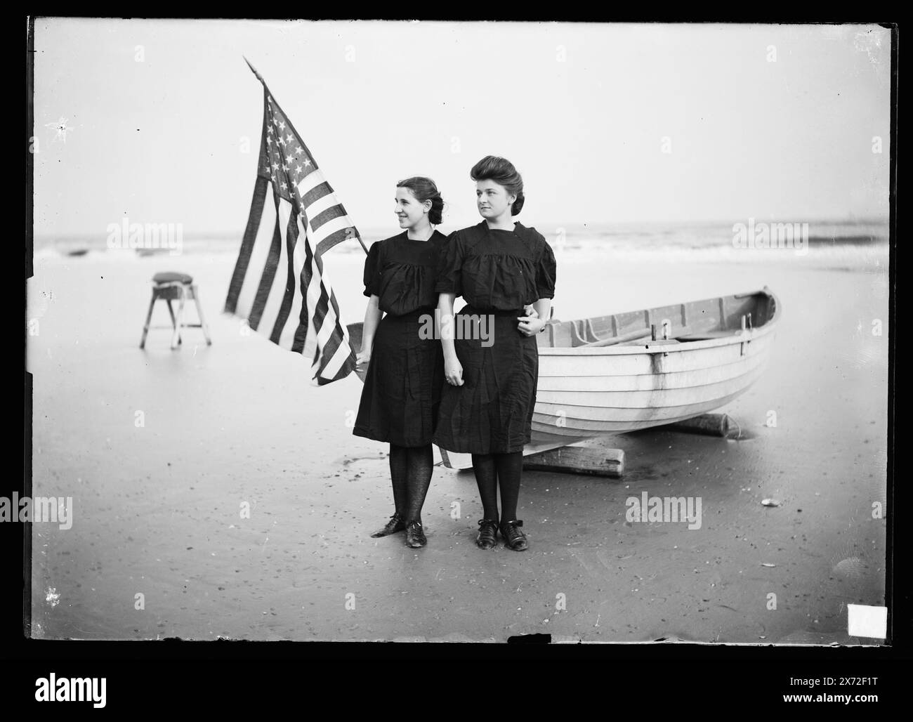 Beaches flags Black and White Stock Photos & Images - Alamy