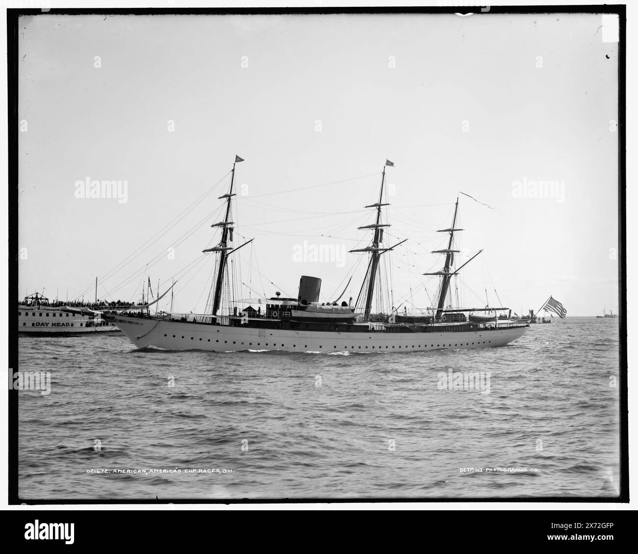American, America's Cup races, 1901, "482" on negative., Detroit