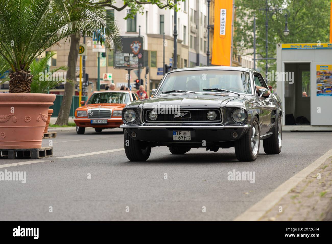 BERLIN MAY 04, 2024 The muscle car Ford Mustang, 1967. Classic Days