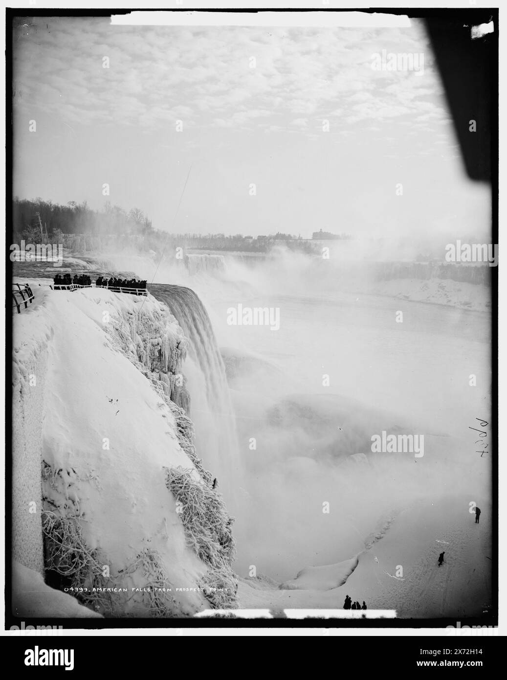 American Falls from Prospect Point, Detroit Publishing Co. no. 04399., Gift; State Historical Society of Colorado; 1949,  Waterfalls. , United States, New York (State), Niagara Falls. Stock Photo