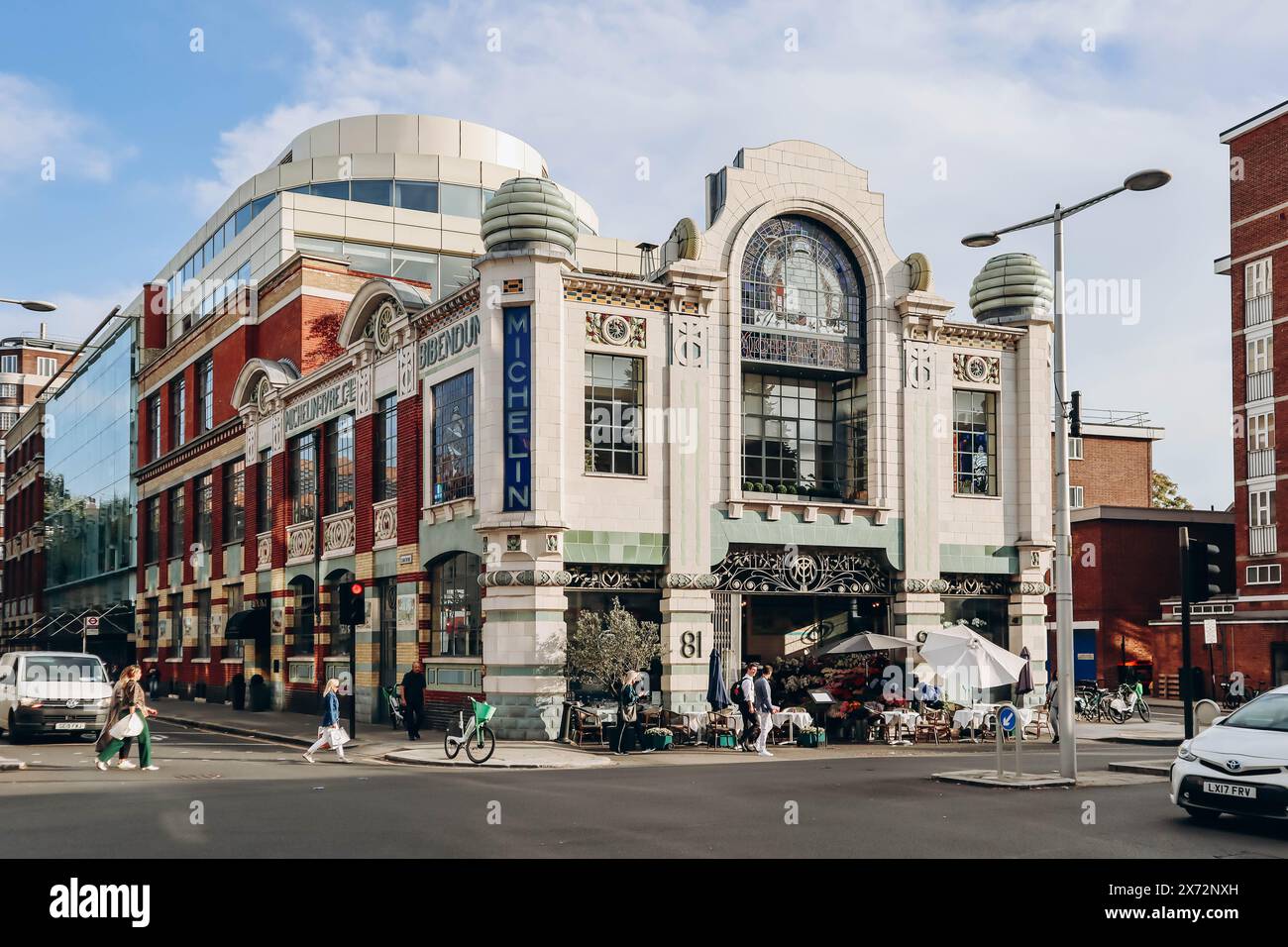 London, United Kingdom - September 25, 2023: Michelin House at 81 Fulham Road, Chelsea, London, constructed as the first permanent UK headquarters and Stock Photo