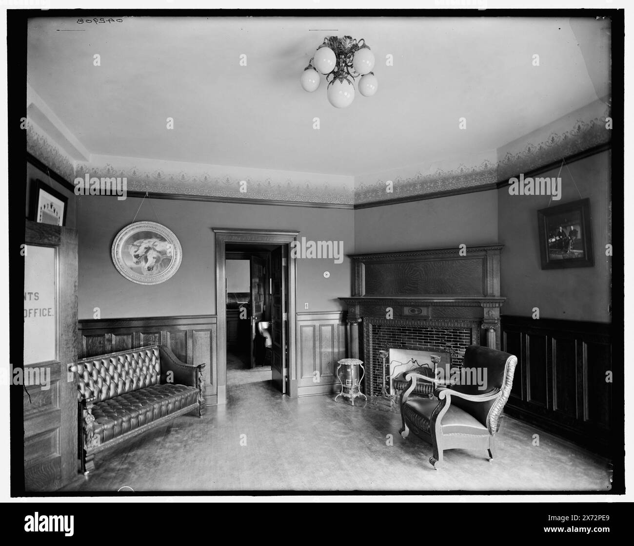 Glazier Stove Company, president's room, Chelsea, Mich., Title from jacket., Detroit Publishing Co. no. 042908., Gift; State Historical Society of Colorado; 1949,  Stove industry. , Offices. , Office buildings. , United States, Michigan, Chelsea. Stock Photo