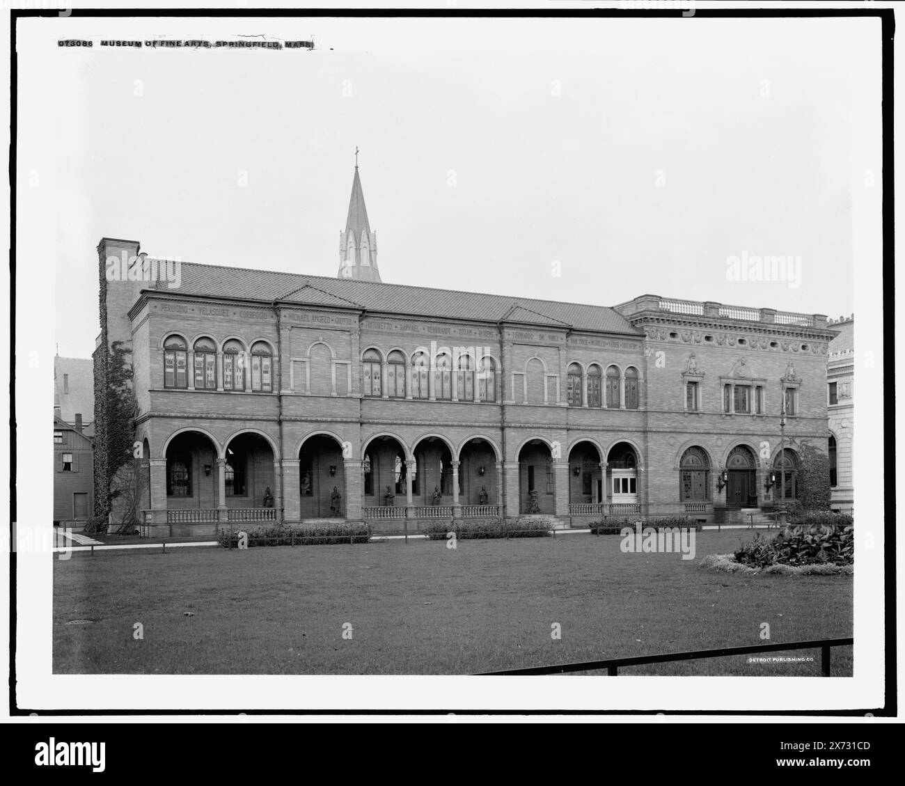 Museum of Fine Arts, Springfield, Mass., Detroit Publishing Co. no. 073086., Gift; State Historical Society of Colorado; 1949,  Galleries & museums. , United States, Massachusetts, Springfield. Stock Photo