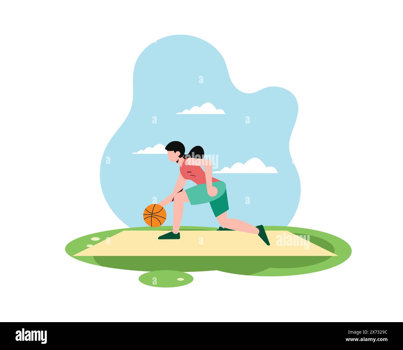 Basketball in motion Stock Vector Images Alamy Basketball in motion Stock Vector Images Alamy