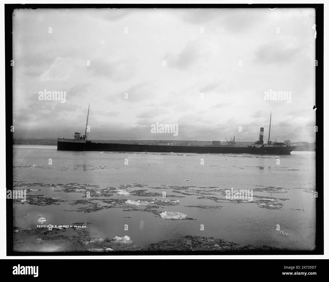 S.S. James K. i.e. P. Walsh, '90' on negative., Detroit Publishing Co. no. 022510., Gift; State Historical Society of Colorado; 1949,  James P. Walsh (Steamship) , Ships. Stock Photo