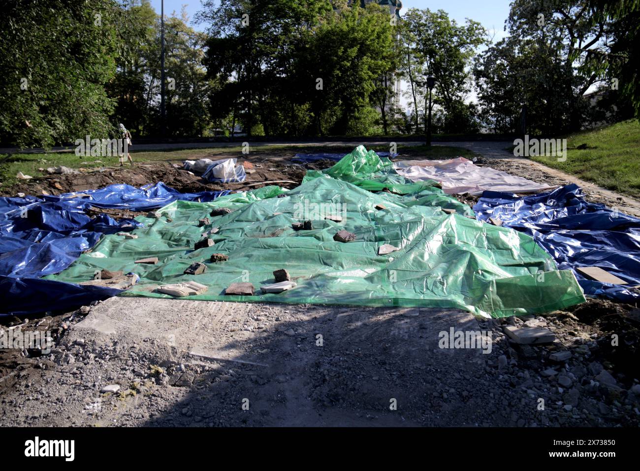 Saf Building Non Exclusive: KYIV, UKRAINE - MAY 17, 2024 - The site where the SAF ...