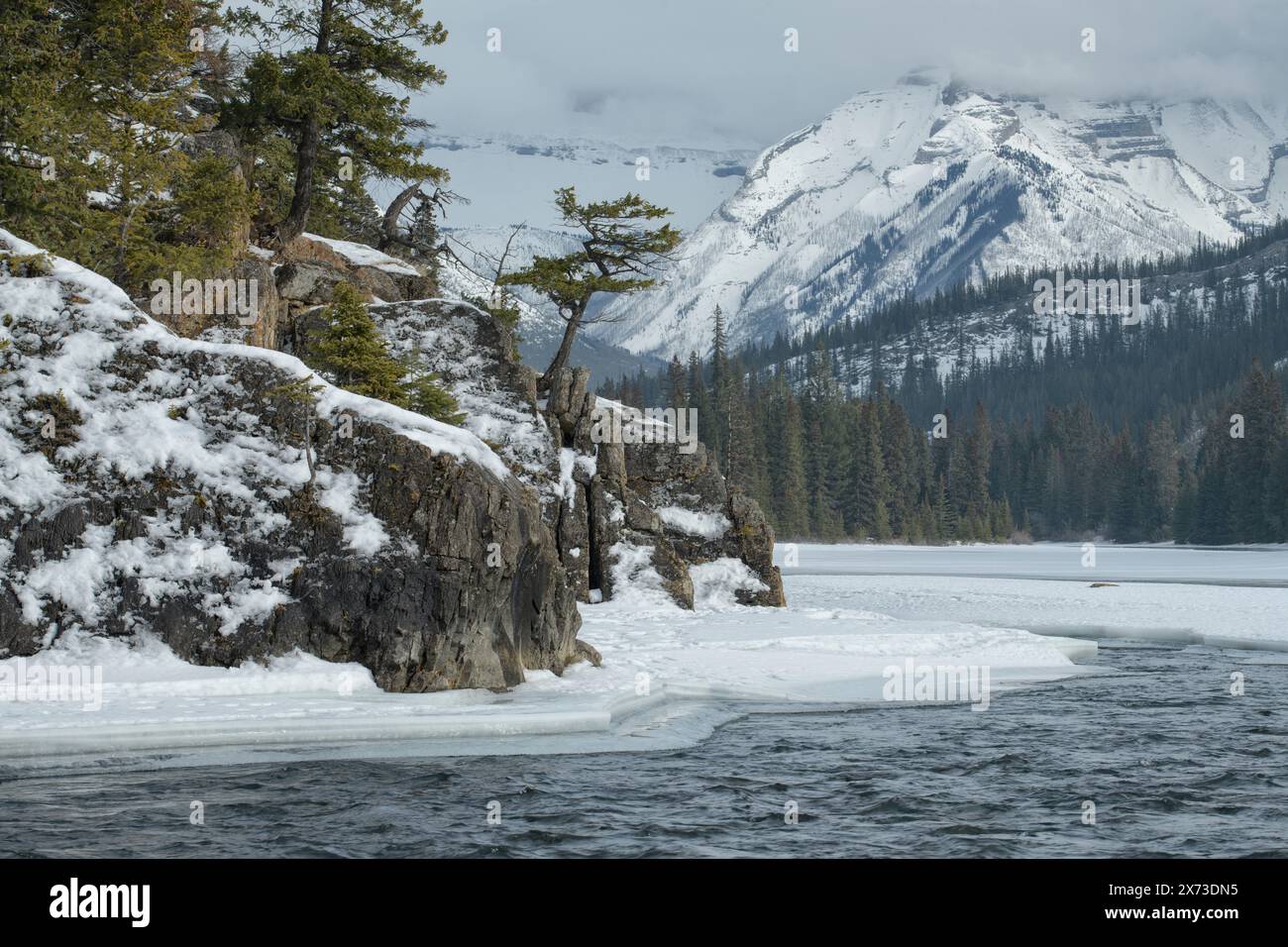 Canada, Alberta, Rocky Mountains, Banff, National Park, Bow River Stock Photo