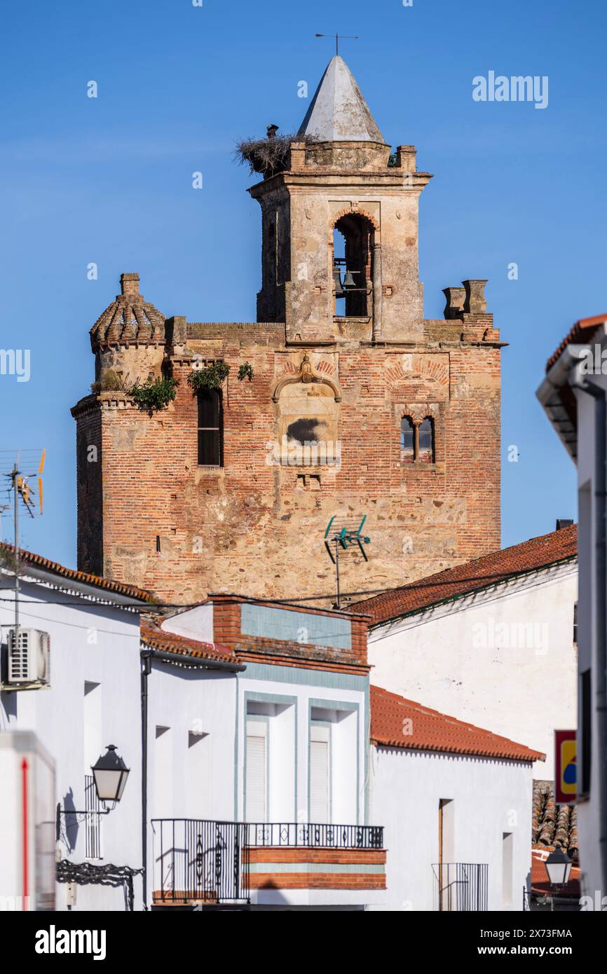 Church of Our Lady of the Snows,1356, - Nuestra Señora de las Nieves church -,  Alanís, Sierra Morena, Sierra Norte de Sevilla, province of Seville, A Stock Photo