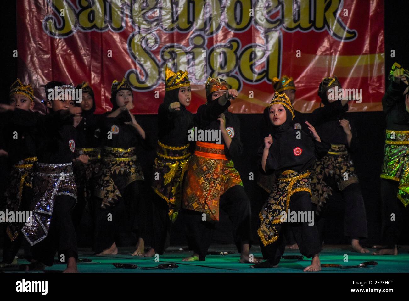 Bandung, West Java, Indonesia. 17th May, 2024. Pencak silat fighter ...