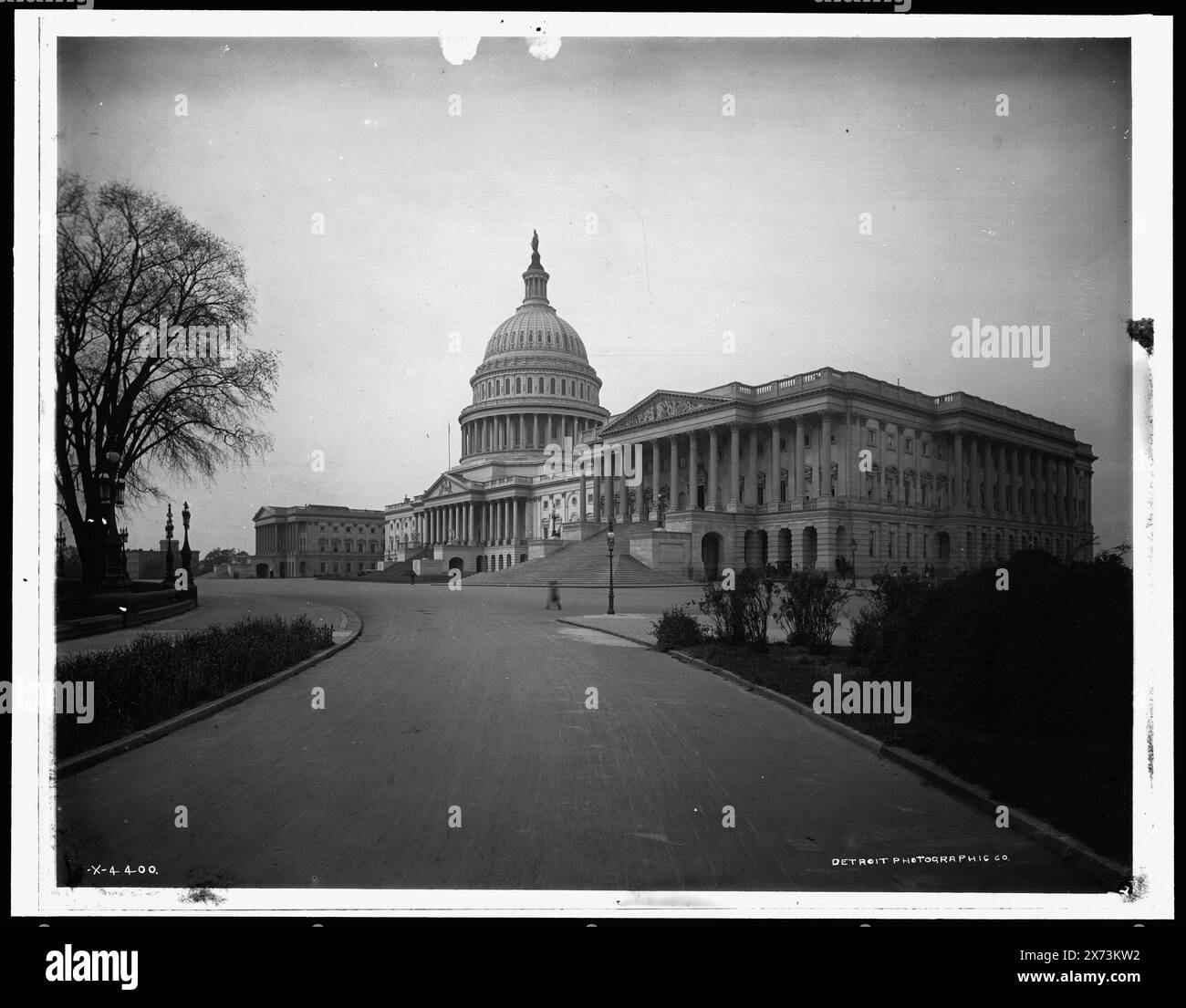 The United States Capitol from Northeast, Washington, D.C., Title and attribution to Jackson based on Catalogue of the W.H. Jackson Views (1898), Detroit Publishing Co. no. 4400., Gift; State Historical Society of Colorado; 1949,  Capitols. , United States, District of Columbia, Washington (D.C.) Stock Photo