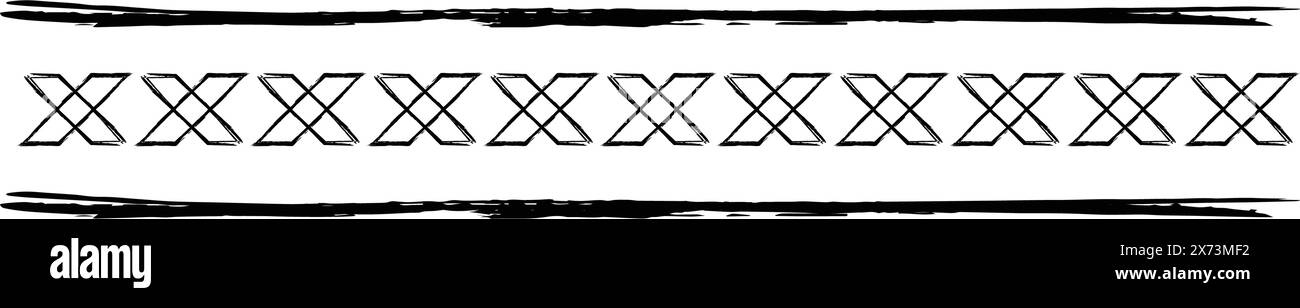 Texture border abstract frame divider, horizontal line vector shape ...