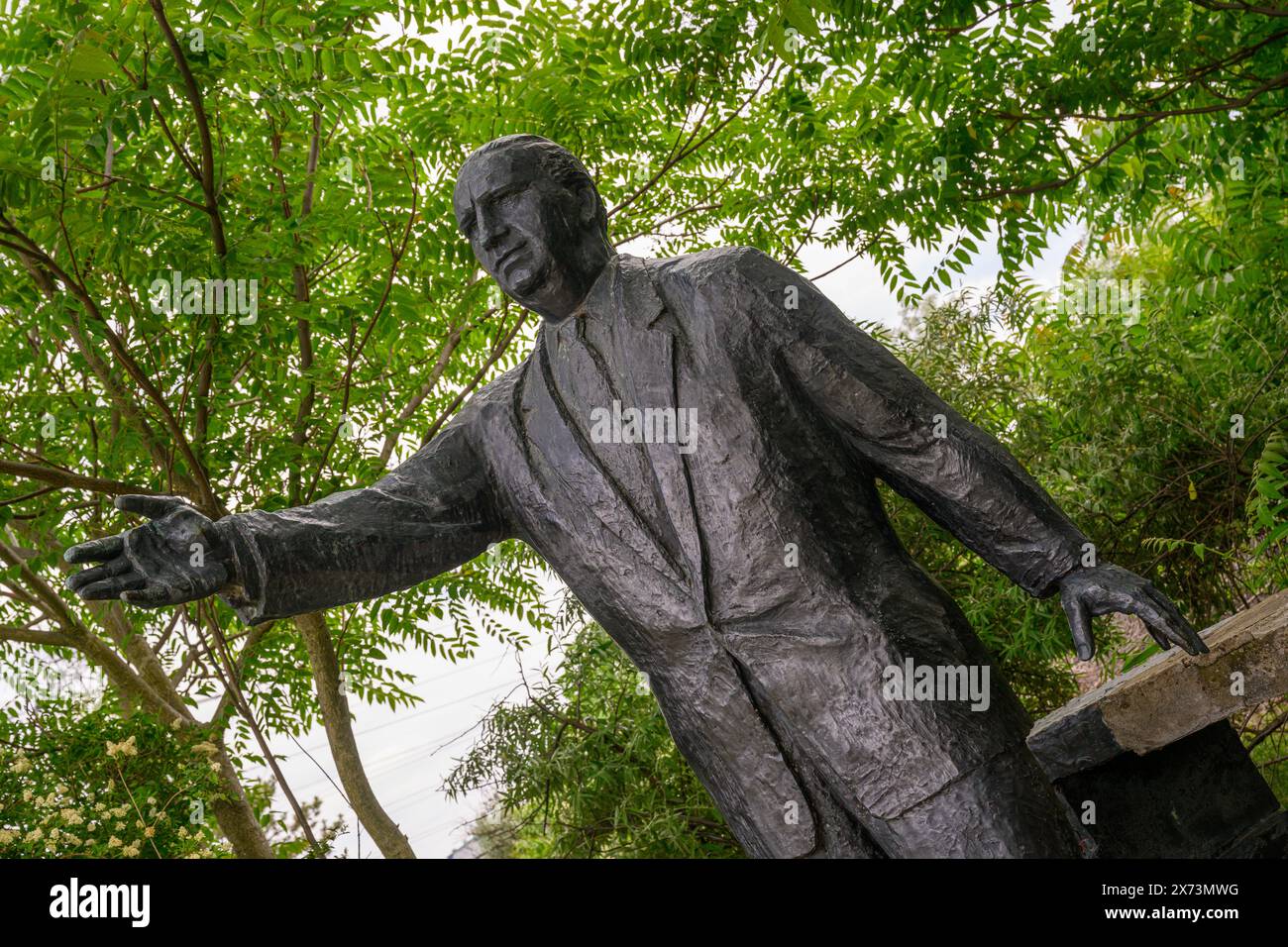 The Ferenc Münnich statue at the Memento Park, Budapest, Hungary Stock