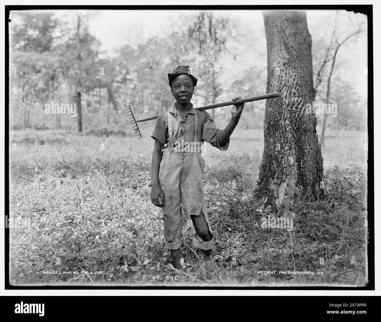 Vintage african american child Black and White Stock Photos