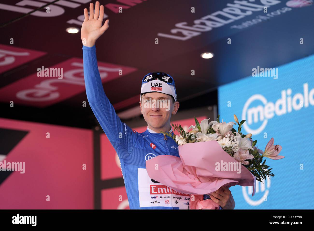 Cento, Italia. 17th May, 2024. Pogacar Tadej (Team Uae Emirates) Blue ...