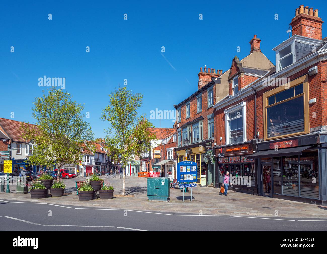 View down Wednesday Market, Beverley, Yorkshire, England, UK Stock Photo