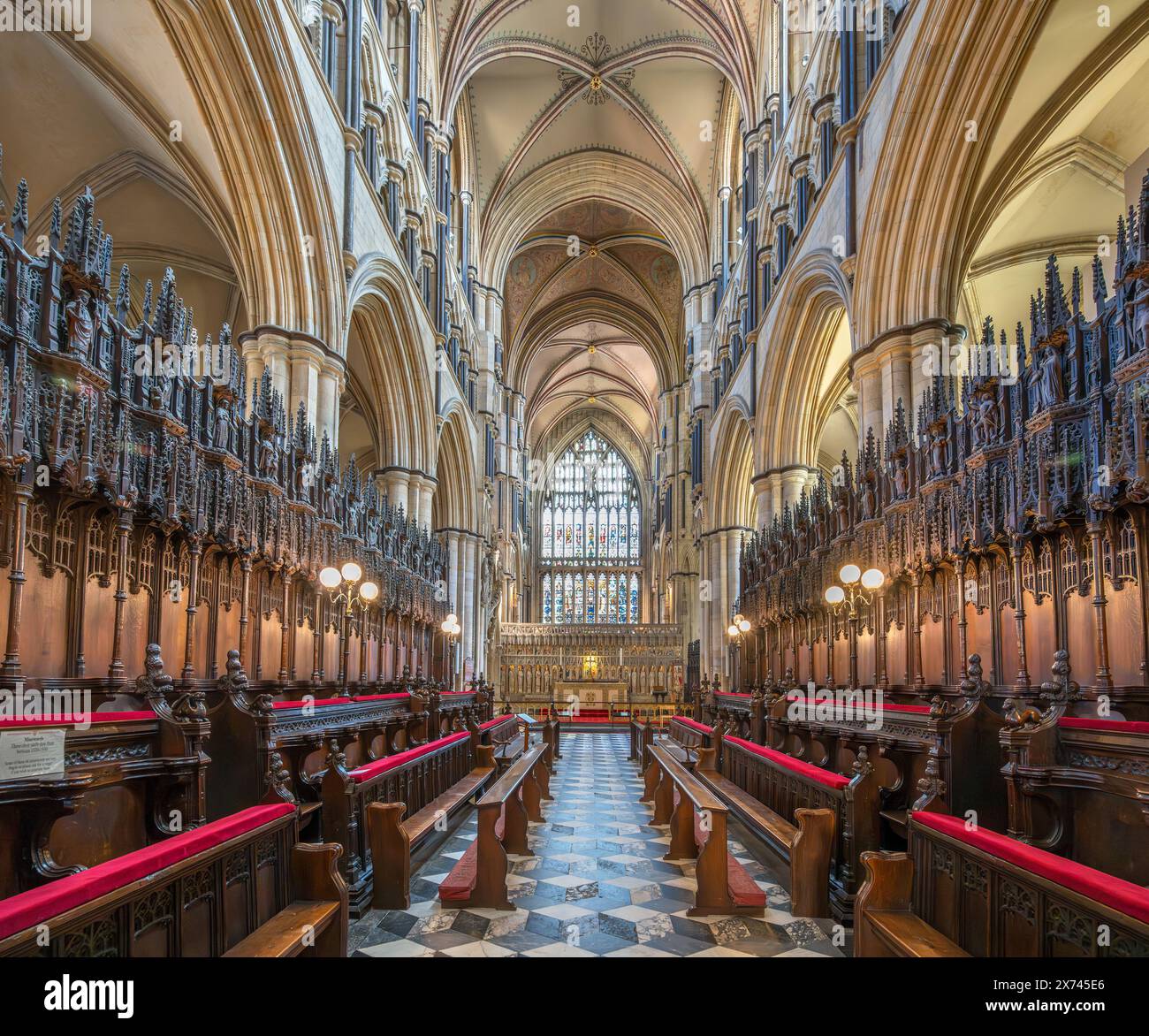 The Choir of Beverley Minster, Beverley, Yorkshire, England, UK Stock Photo