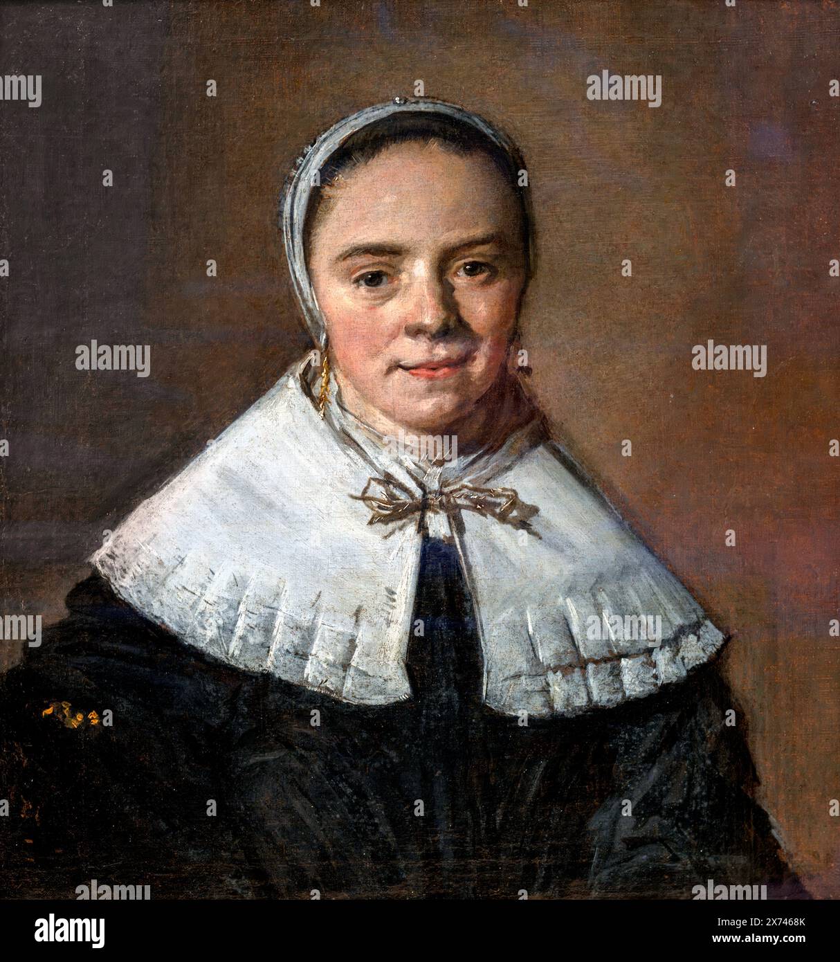 Portrait of a Young Woman by Frans Hals (c.1582-1666), oil on canvas,  c. 1655-60 Stock Photo