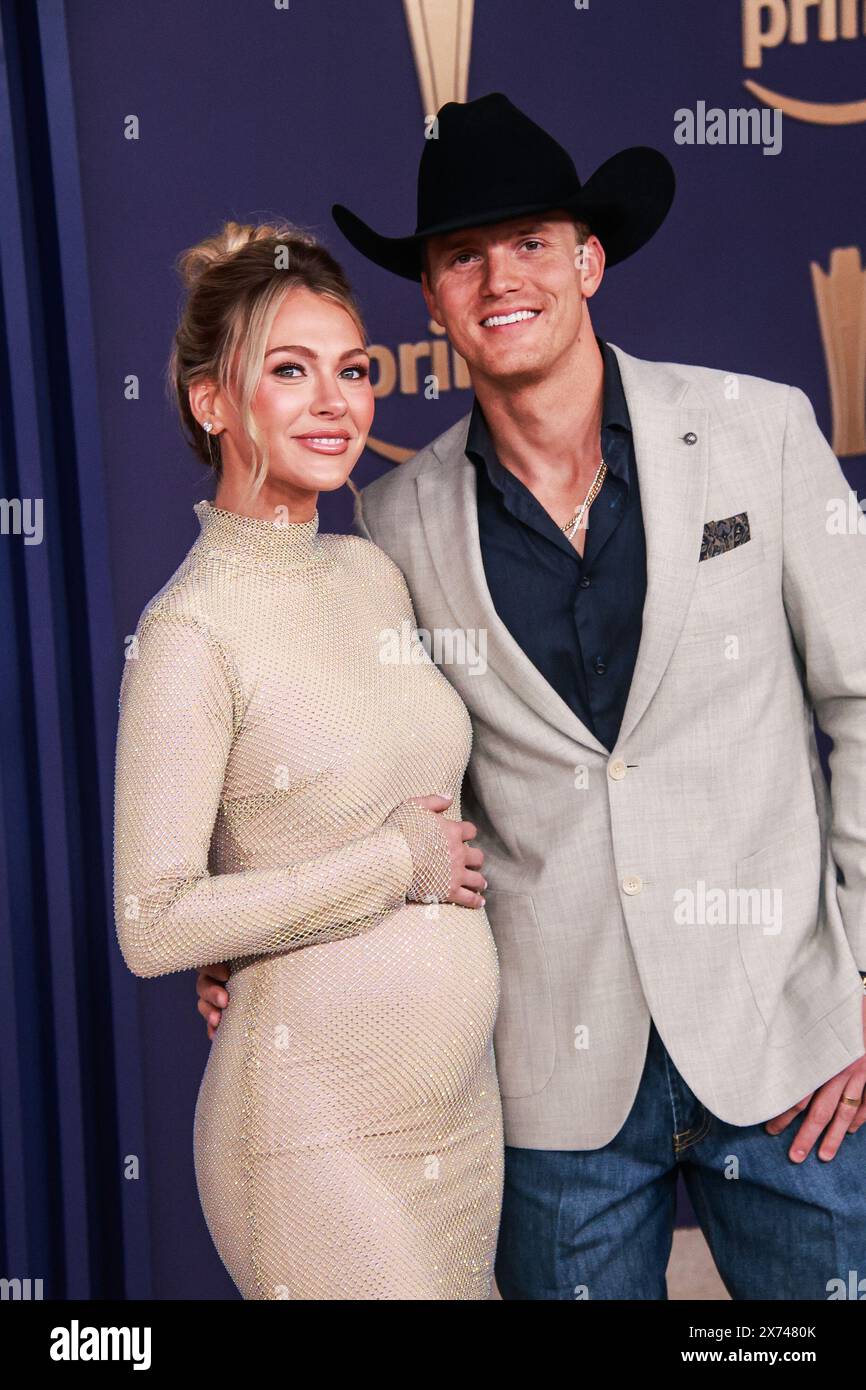 Parker McCollum, Hallie Ray Light McCollum attend the 59th Academy of