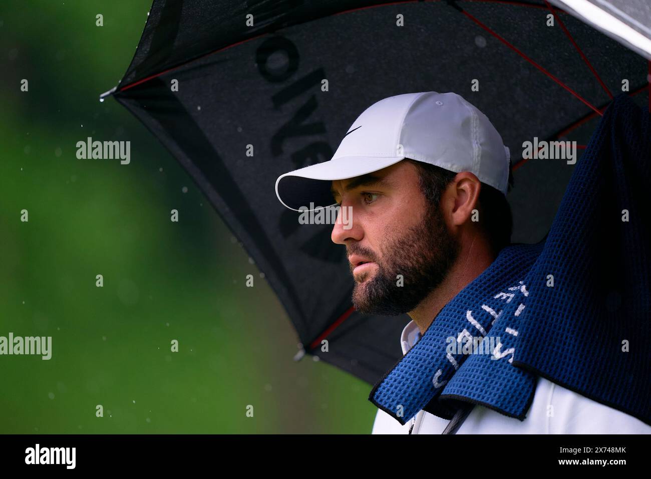 Scottie Scheffler of the United States in action during Second Round of the 2025 PGA
