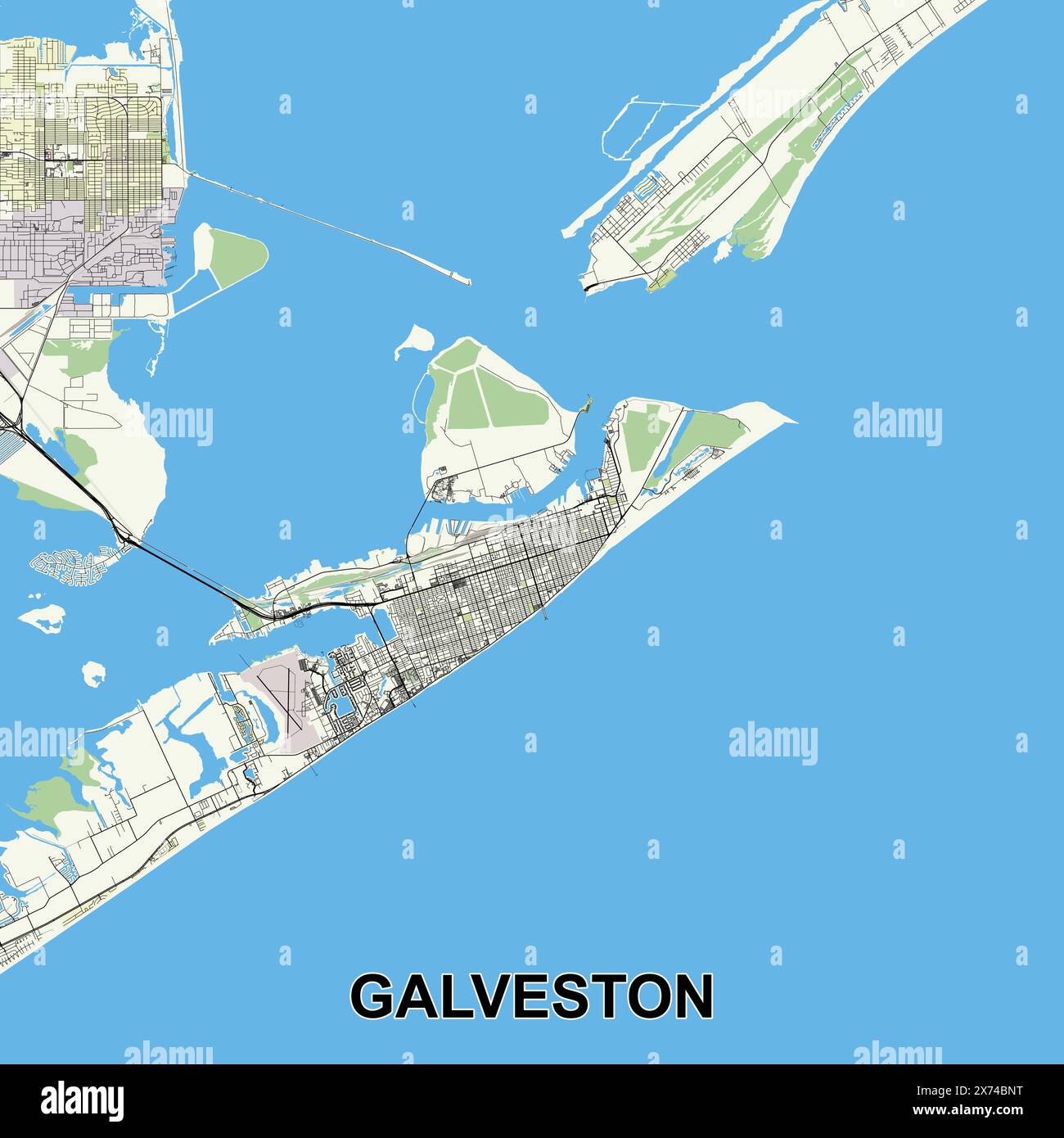 Map of galveston hires stock photography and images Alamy