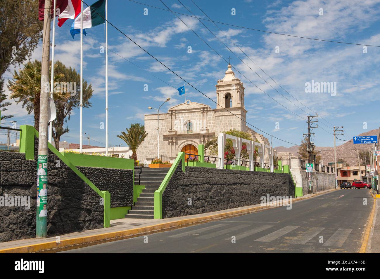 Church of Socabaya, Arequipa Peru Stock Photo