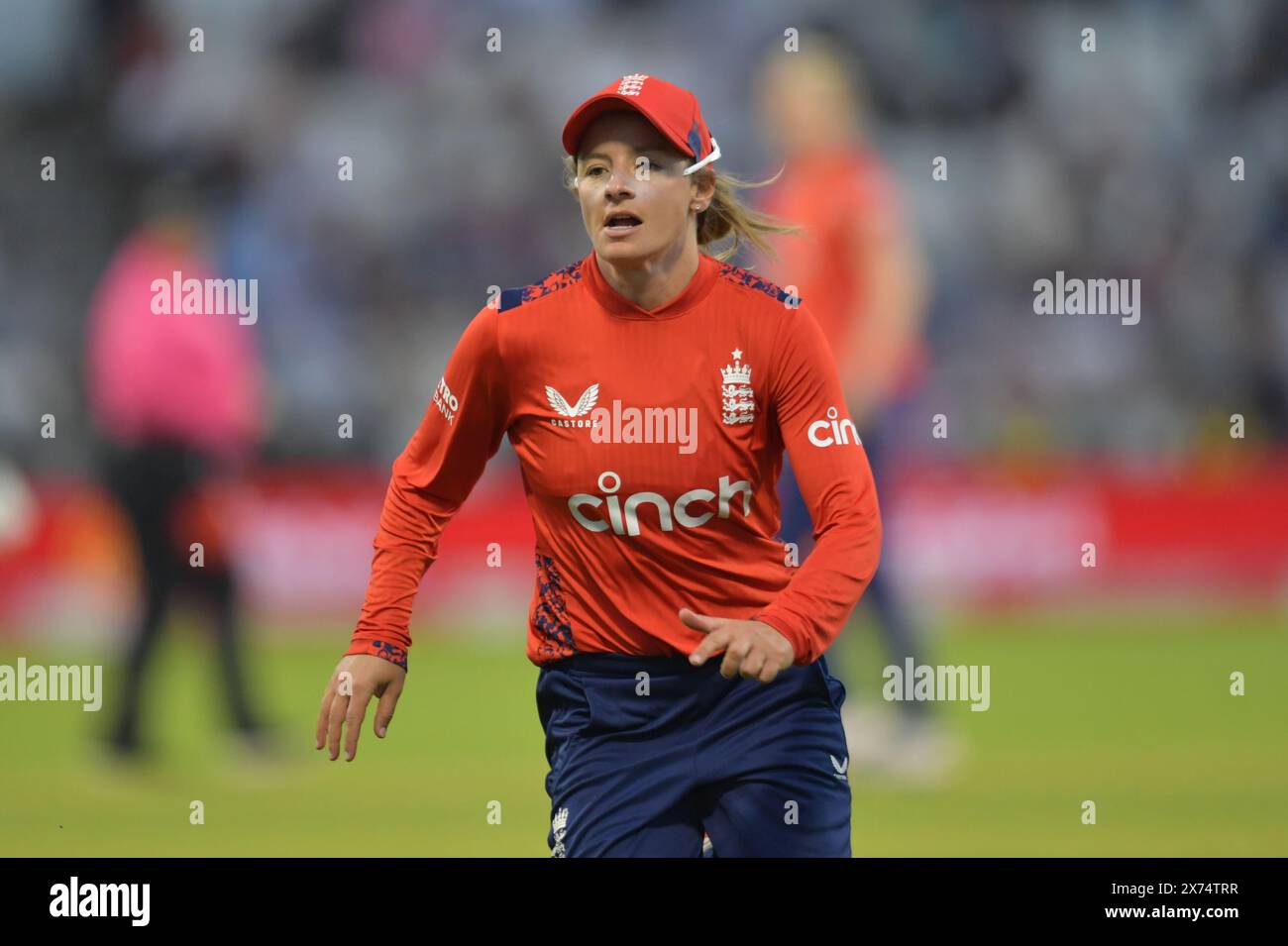 Northampton, UK. 17th May 2024. Danni Wyatt in the field during the 2nd Vitality IT20 between England Women and Pakistan Women at the County Ground, Northamptonshire. Kyle Andrews/Alamy Live News Stock Photo