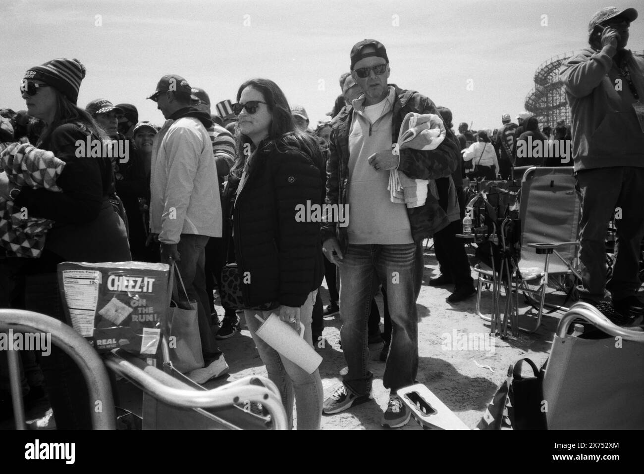 Wildwood, New Jersey, USA. 24th Feb, 2024. Donald Trump's faithful gather on the beach and boardwalk in Wildwood, NJ on May 11, 2024. (Credit Image: © John Marshall Mantel/ZUMA Press Wire) EDITORIAL USAGE ONLY! Not for Commercial USAGE! Stock Photo