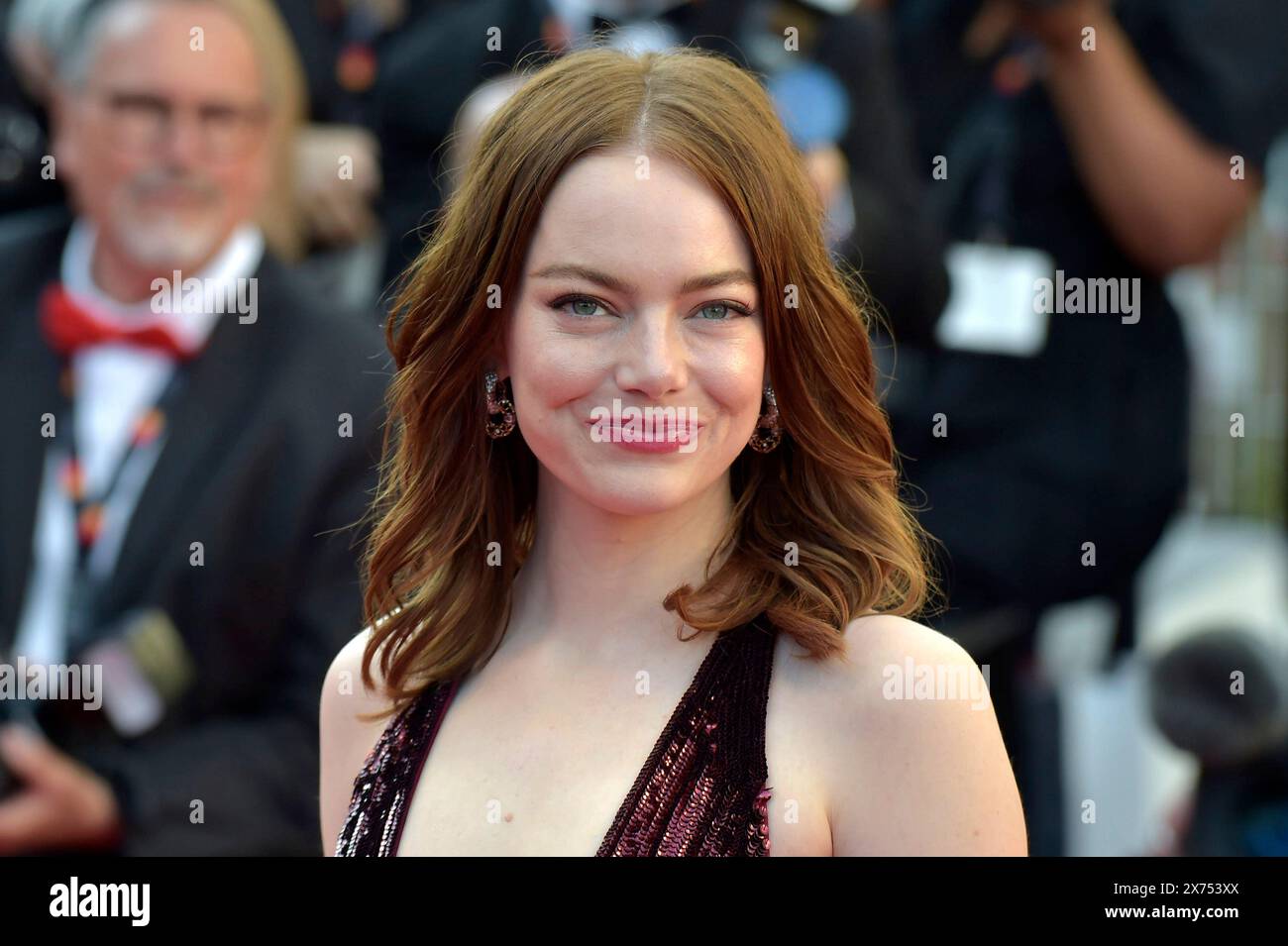 Cannes, France. 17th May, 2024. Emma Stone attends the 'Kinds Of Kindness' Red Carpet at the 77th annual Cannes Film Festival at Palais des Festivals on Friday, May 17, 2024 in Cannes, France. Photo by Rocco Spaziani/UPI Credit: UPI/Alamy Live News Stock Photo