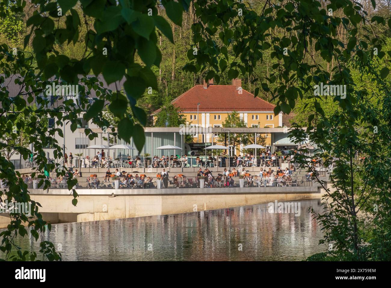 The Fiume summer bar in Kempten Stock Photo Alamy